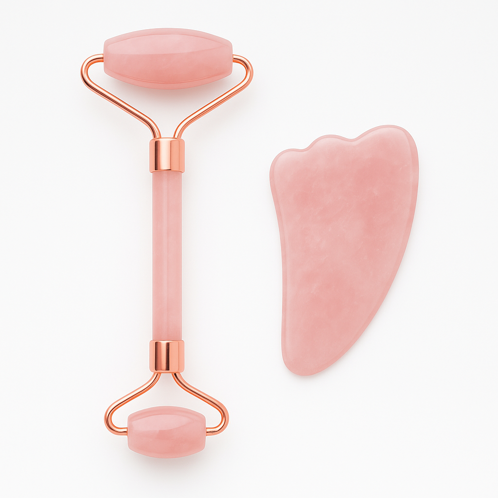 Gua Sha & Jade Roller Face Massage Set